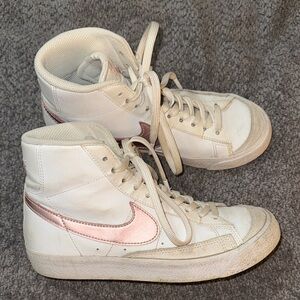 Nike Youth White and Pink Blazers